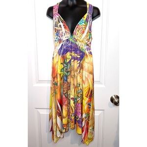 S-Twelve yellow rhinestone dress